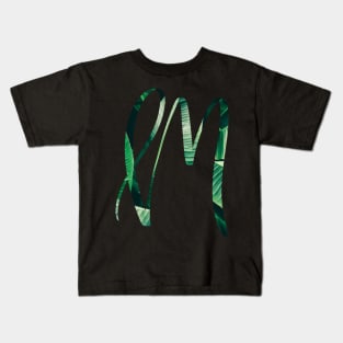 M initial cursive Kids T-Shirt